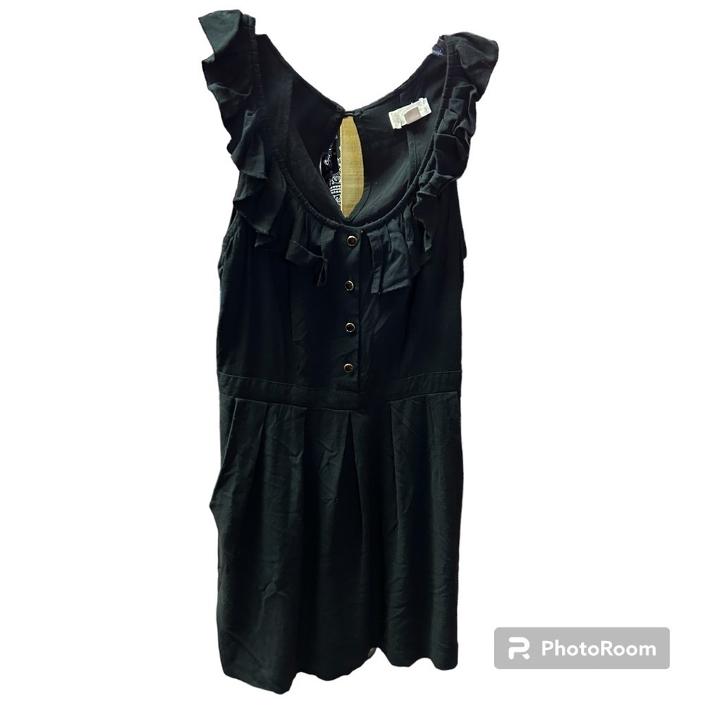 ANTHROPOLOGIE PINS & NEEDLES BLACK DRESS